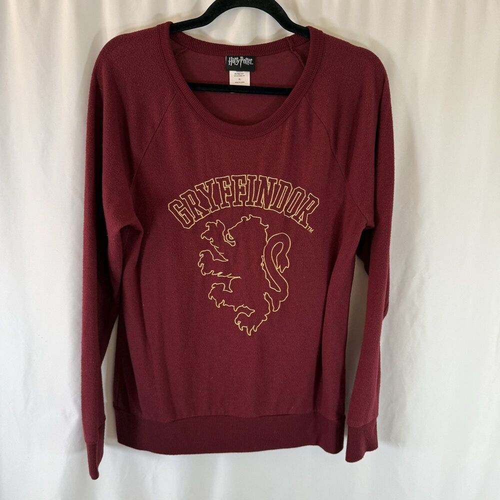 Harry Potter Gryffindor Sweater Women's XL Red Long Sleeve Round Neck Soft